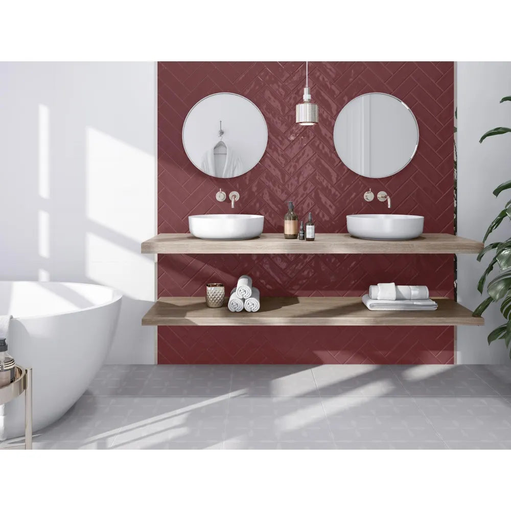 Wandtegel – Rood – 6,5x20cm – Mat – P10MFGA