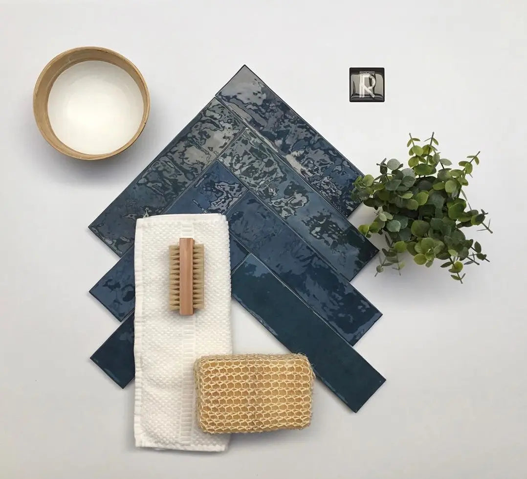 Wandtegel - Blauw - 6,2x25cm - Glans - R87ATBM