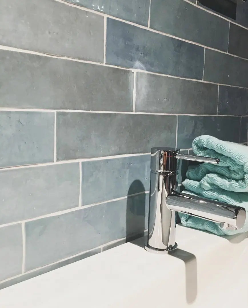 Wandtegel - Blauw - 6,2x25cm - Glans - R87ATTU