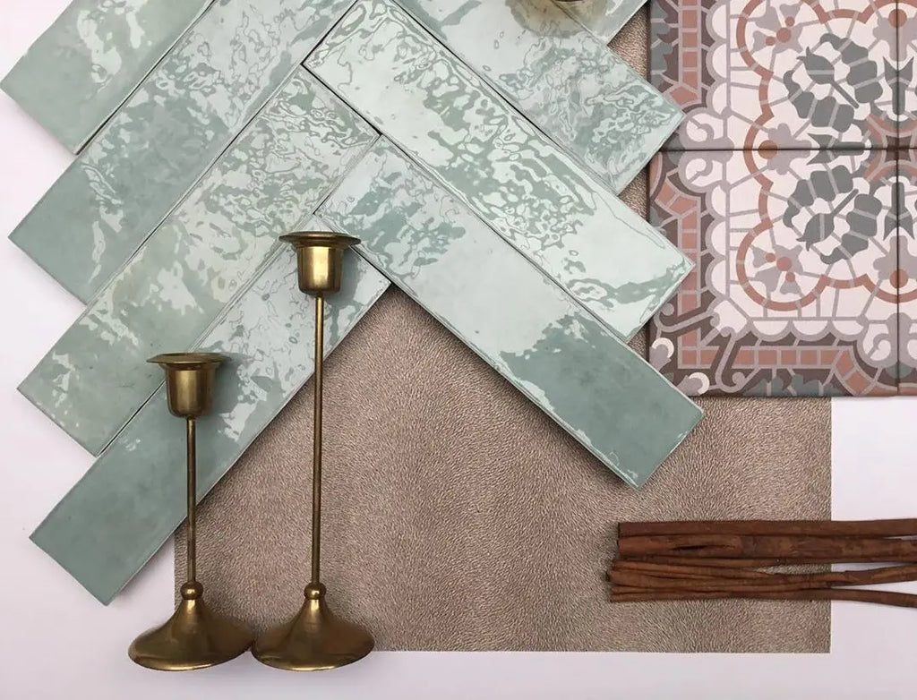 Wandtegel - Groen - 6,2x25cm - Glans - R87ATVD