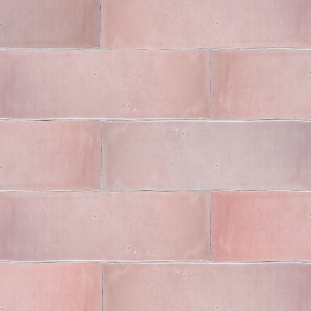 Wandtegel - Roze - 6,2x25cm - Glans - R87ATRO