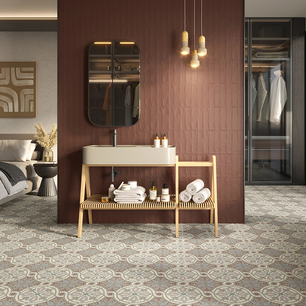 Wandtegel - Bruin - 6,2x25cm - Decor - Mat - R87PRCH