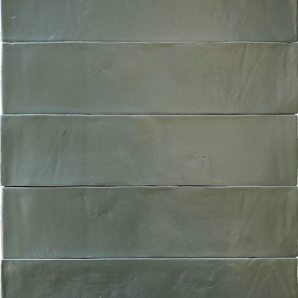 Wandtegel - Groen - 6,2x25cm - Decor - Mat - R87PRPE