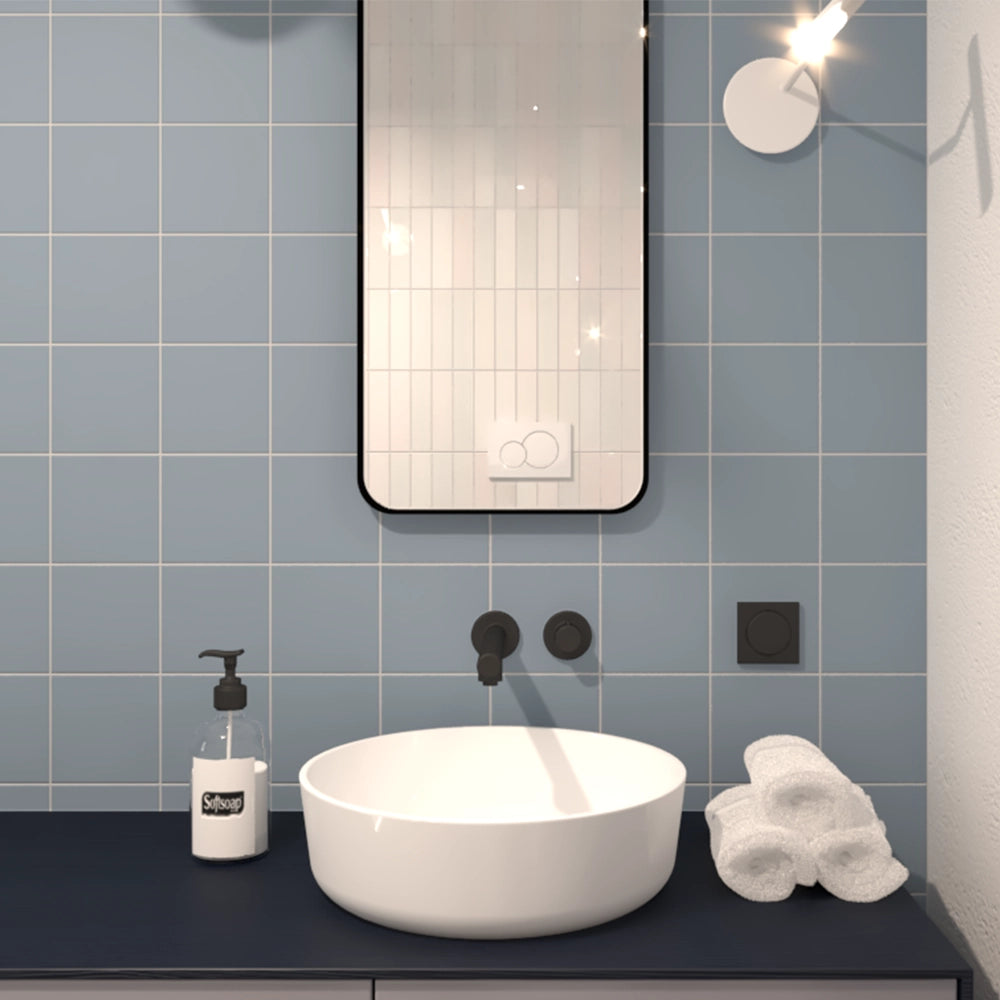 Vloertegel - Blauw - 15x15cm - Decor - Mat - R87BHBP