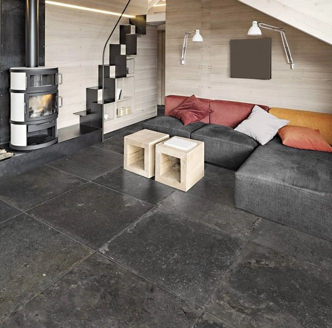 Natuursteenlook - Vloertegel - Antraciet - 60x60cm - Mat - I40SPTN