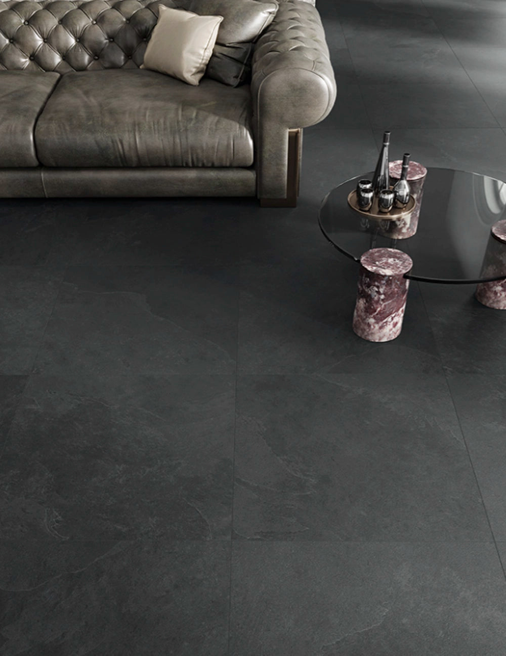 Caesar Slab2 – Dark – Vloertegel – 80x80cm – Mat – AG2F