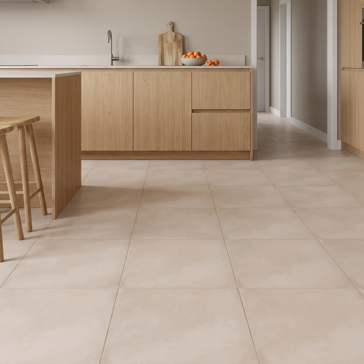 Betonlook - Vloertegel - Zand - 60x60cm - Mat - R85RECO