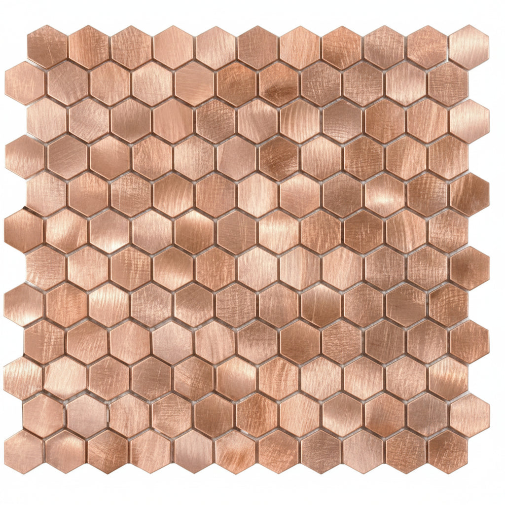 Dune - Koper - Wandtegel - 29x30,5cm - Mozaïek - Hexagon - D88REMO
