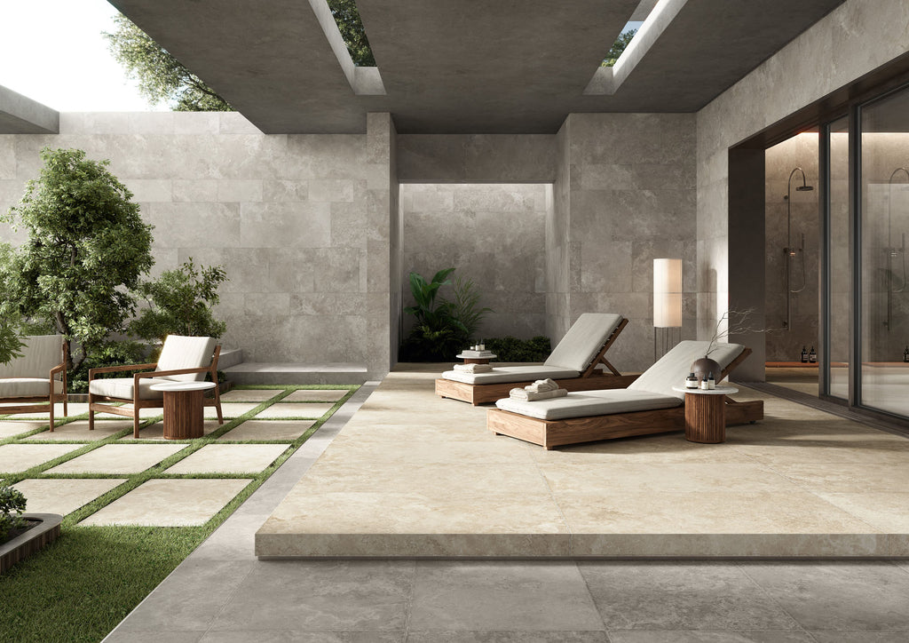 Natuursteenlook - Tuintegels - Bruin - 60x90cm - Mat - C05HIRE