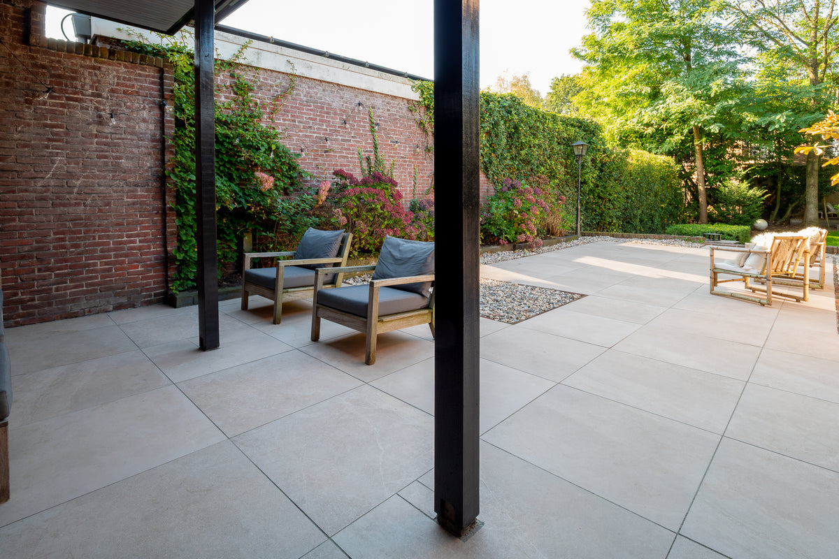 Natuursteenlook – Tuintegels – Zand – 80x80cm – Mat – F50PLVE