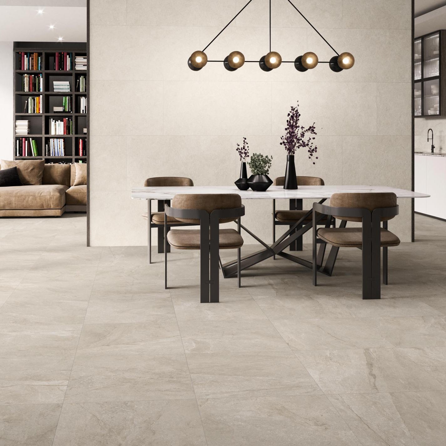 Marmerlook – Vloertegel – Beige – 60x120cm – Mat – P10WECR