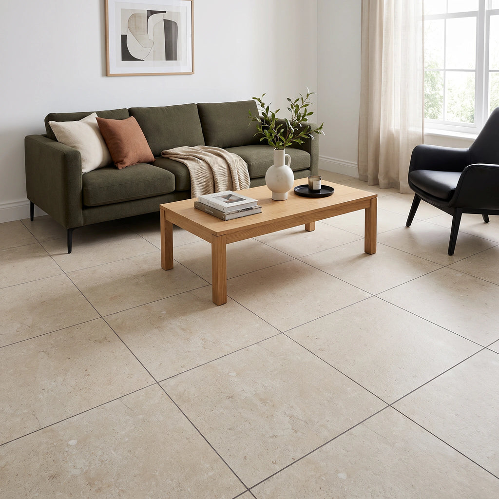 Pamesa Alba Stone - Ivory - Vloertegel - 60x60 cm - Mat