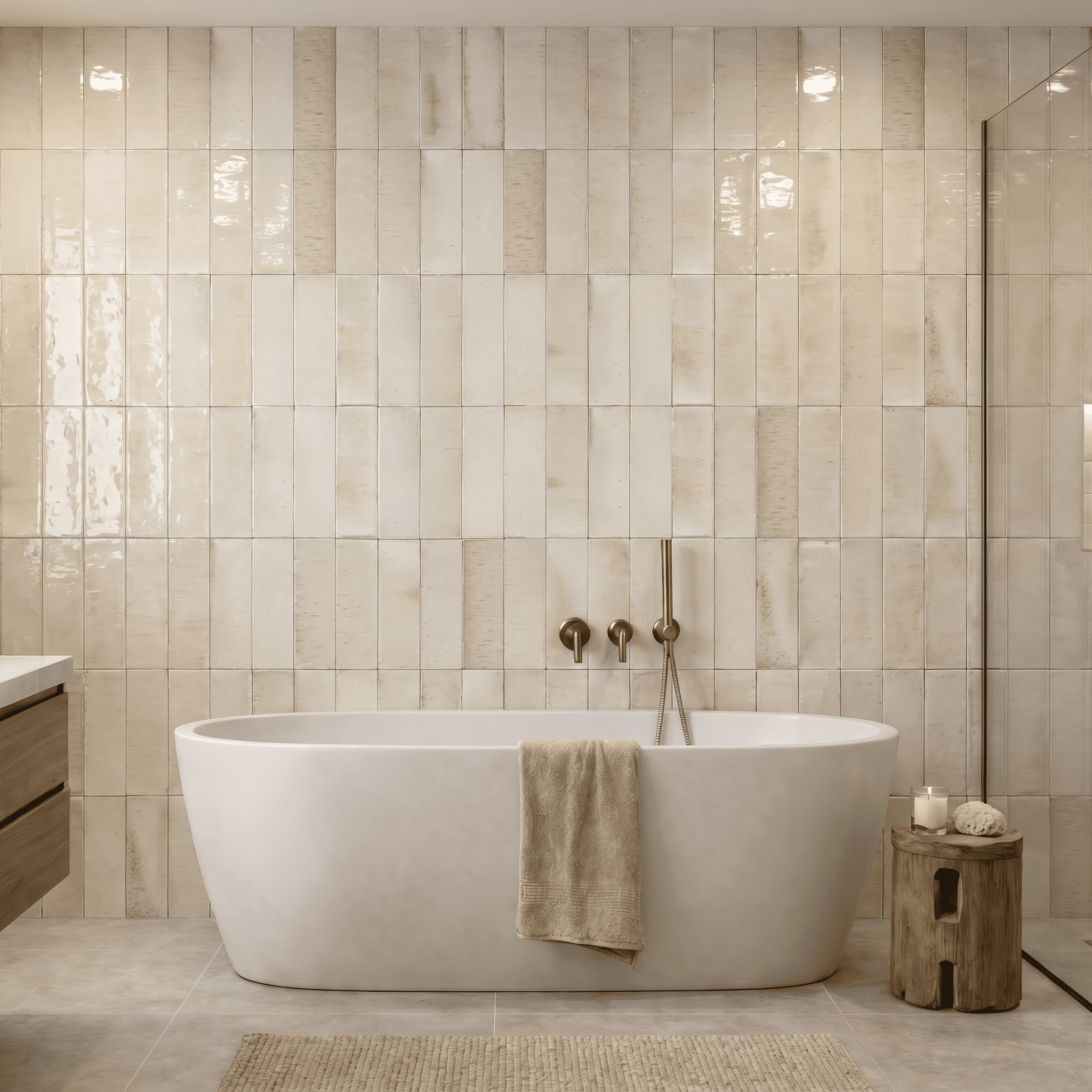 Wandtegel – Beige – 7,5x20cm – Glans – R85GLBE