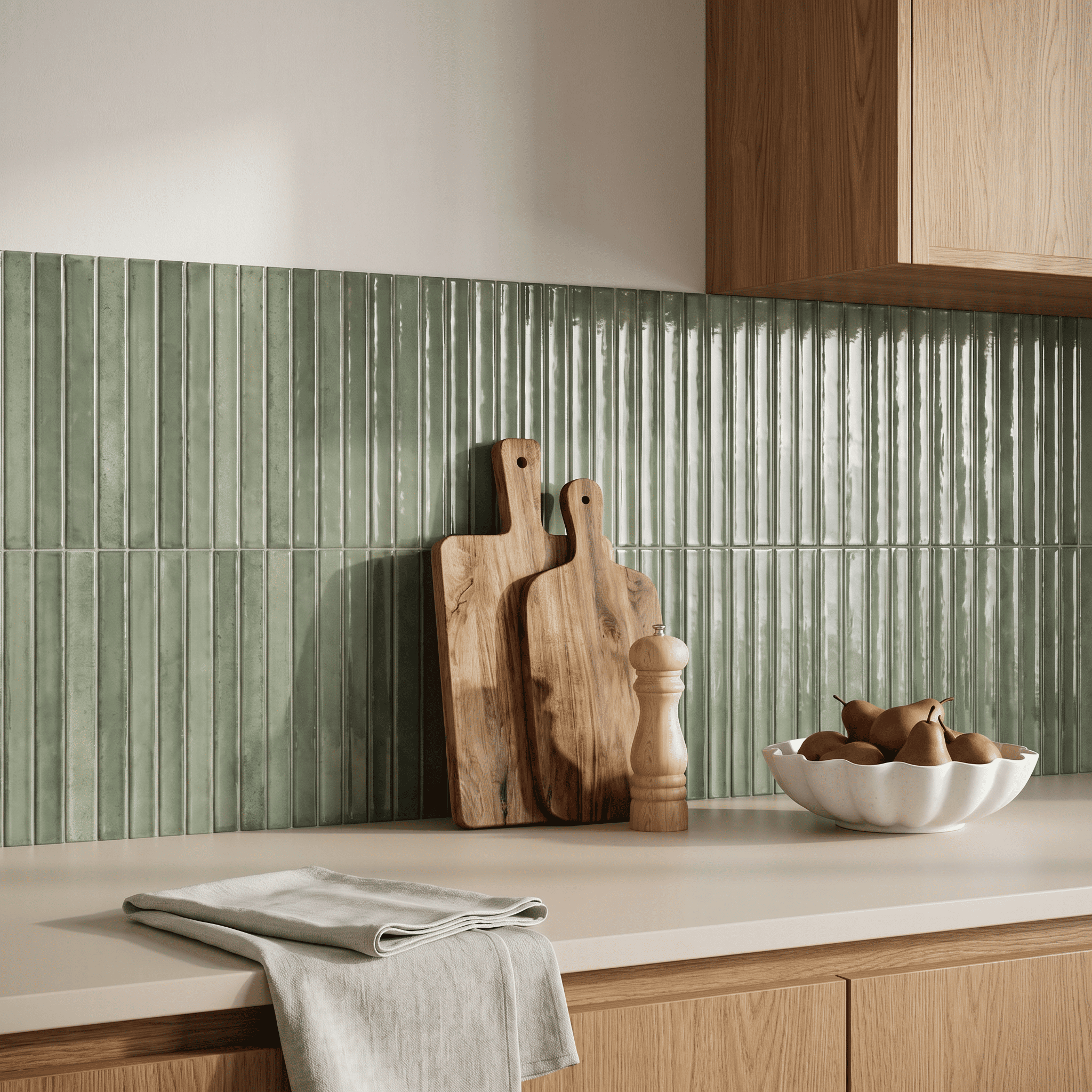 Kleurlook – Wandtegel – Groen – 6x24cm – Glans – R85LOVE 3D