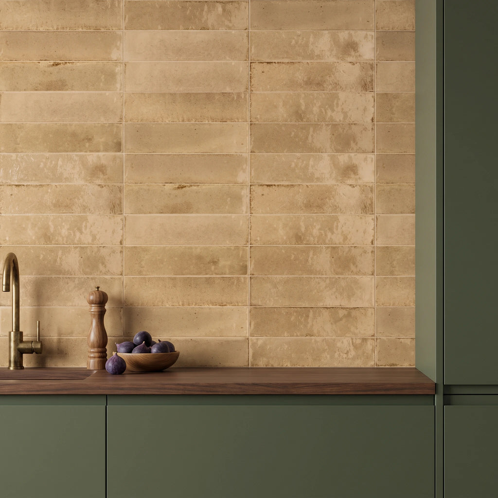Wandtegel – Beige – 6x24cm – Glans – R85LOBE