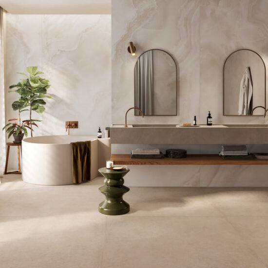 Betonlook - Vloertegel - Beige - 120x120cm - Mat - R85SOCO