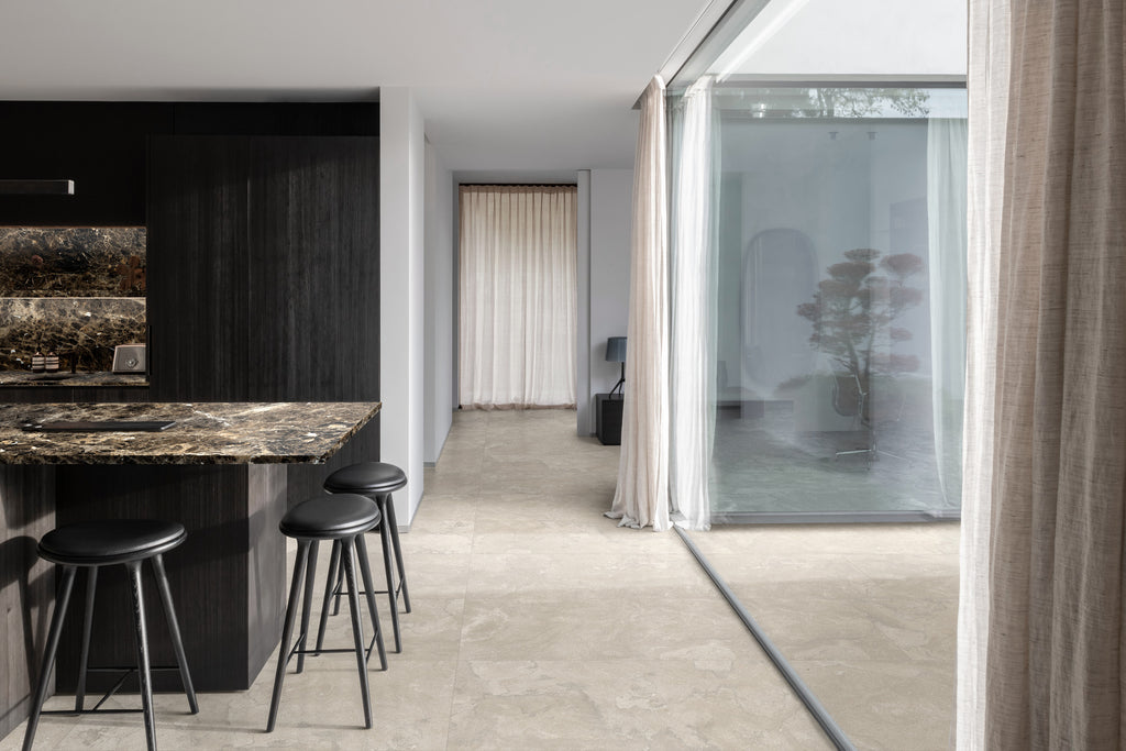 Natuursteenlook - Tuintegels - Beige - 100x100cm - Mat - R85SMBE