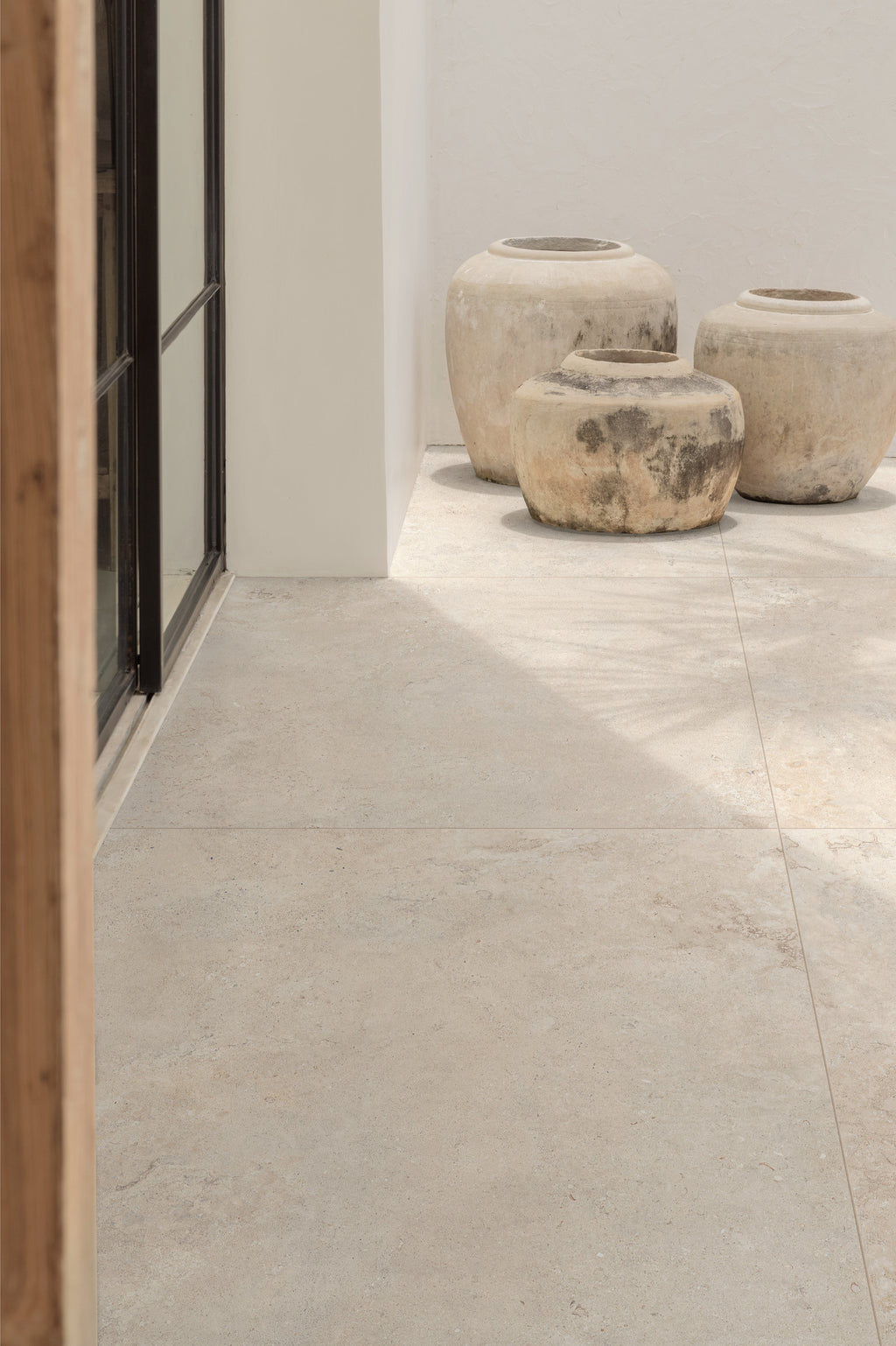 Natuursteenlook - Tuintegels - Off White - 100x100cm - Mat - R85SMAV